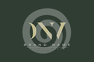 DNV abstract letter logo design