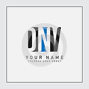 DNV Initial Letter Logo - Simple Monogram Logo