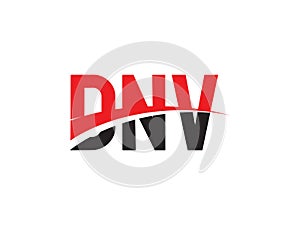 DNV Letter Initial Logo Design Vector Illustration