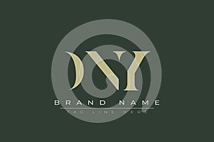 DNY abstract letter logo design