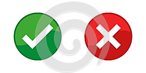 Do and do not icon. Positive and negative symbols. Illustration. Web design