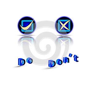 Do do not symbol with text