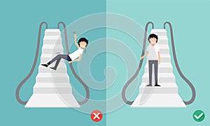 Do and Don`t escalator safety