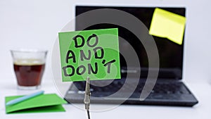 Do and don't
