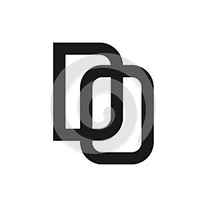 DO Letter bold style logo template.