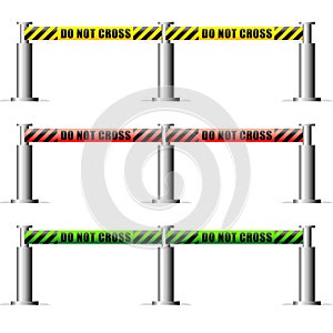 Do not cross inscription tape