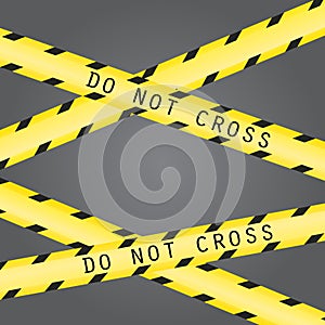 Do not cross the line caution tape