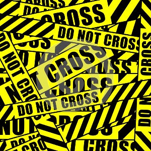 Do not cross tape