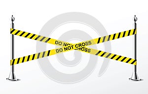 Do not cross yellow police tape. Vector