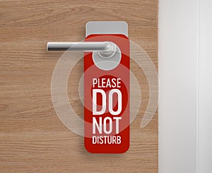 Do not disturb, door hanger at the door