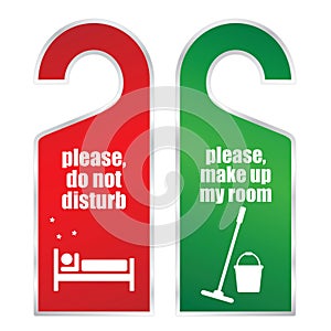 Do not disturb and make up my room cards photo