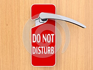Do not disturb sign hanging on door