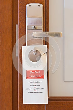 Do not disturb sign in for languages