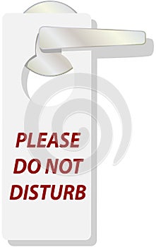 DO NOT DISTURB tag sign