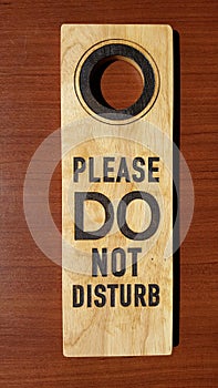 Do not disturb wooden on wooden