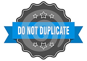 do not duplicate label