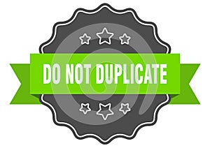 do not duplicate label
