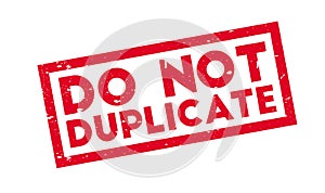 Do Not Duplicate rubber stamp