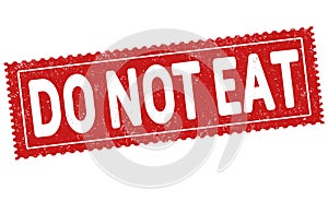 Do not eat grunge rubber stamp