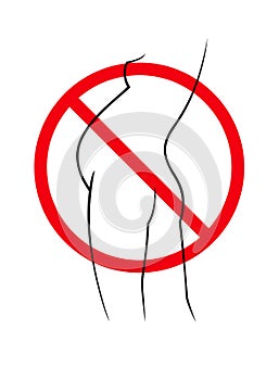 Do not enter for pregnant woman. Vector illustration