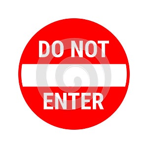 Do Not Enter. Road sign icon. Vector illustration