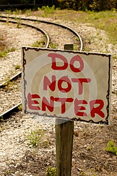 Do NOT ENTER sign