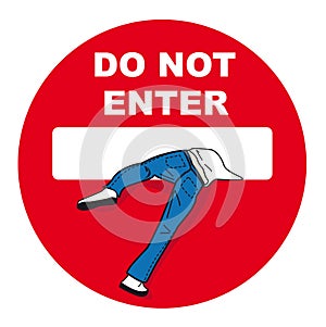 Do not enter sign photo