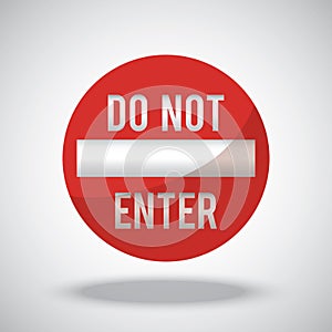 do not enter sign. Vector illustration decorative design