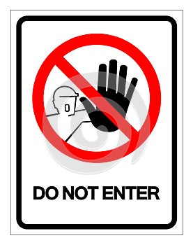 Do Not Enter Symbol Sign, Vector Illustration, Isolate On White Background Label .EPS10