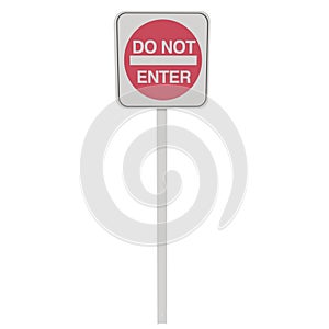 Do Not Enter Traffic Sign isolated on white background