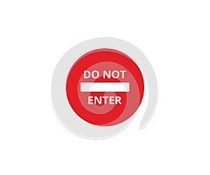 Do not enter traffic sign red symbol