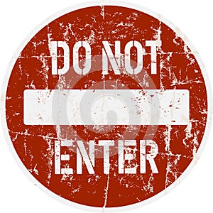 Do not enter warning sign,vector photo