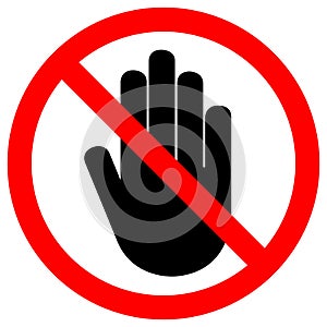 Do Not Entry Symbol Sign,Vector Illustration, Isolate On White Background Label. EPS10