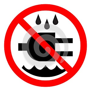 Do Not Expose To Wate Symbol Sign, Vector Illustration, Isolate On White Background Label .EPS10