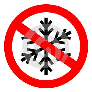 Do not freeze sign