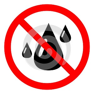 Do Not Let Water And Humidity Touch The Filter Symbol Sign, Vector Illustration, Isolate On White Background Label .EPS10