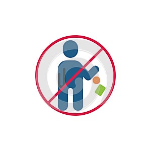 Do not litter flat icon