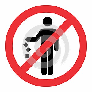 Do not litter icon photo