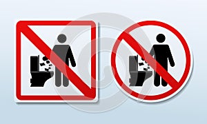 Do not litter sign. Throw garbage in its  place. Please do not throw trash in toilet design concpet.  Keep it clean.