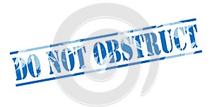 Do not obstruct blue stamp