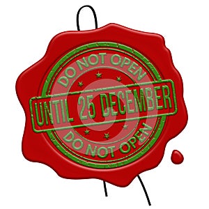 Do not open until 25 december red wax seal