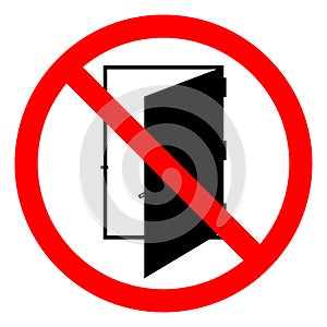 Do Not Open Door Symbol Sign, Vector Illustration, Isolate On White Background Label .EPS10