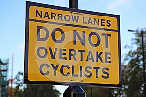 Do Not Overtake Cyclist photo