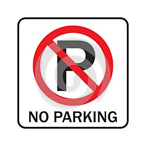 Do not parking, caution warn symbol for public transport areas. Vector logo, sign, symbol.