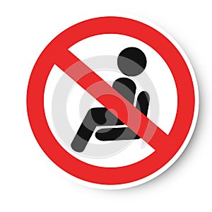 Do not seat here concept abstract picture. Business artwork vector graphics