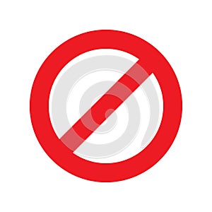 Do not sign on white background vector photo