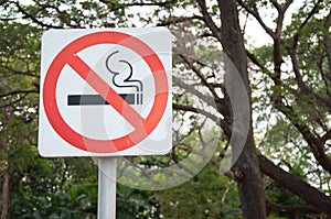 Do not smoke in the garden