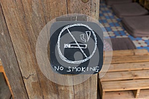 Do not smoke sign