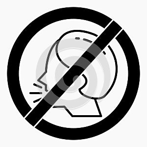 Do not speak icon.