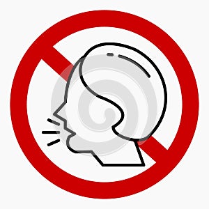 Do not speak icon.